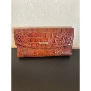 Brahmin Brown Crocodile Embossed Womens wallet